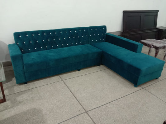 green sofa